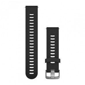 GARMIN QUICK RELEASE 20 WATCH BAND Mixte BLACK SILICONE / STAINLESS HARDWARE
